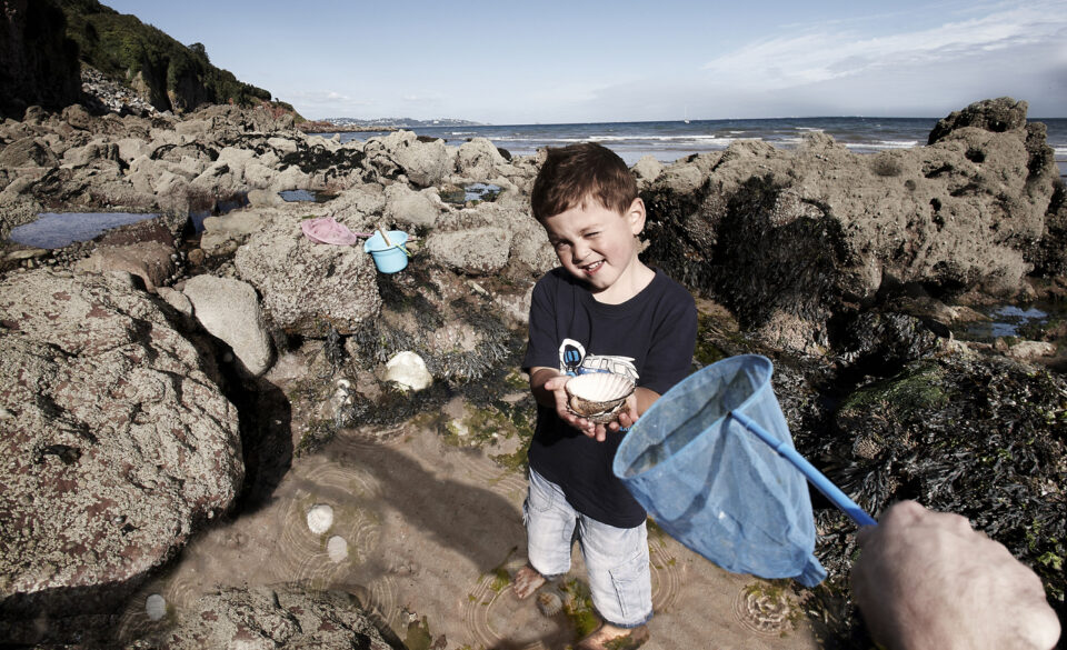Children Rockpooling in Torquay