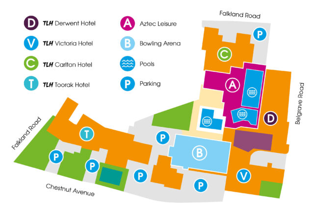 TLH Leisure Resort Map, Torquay