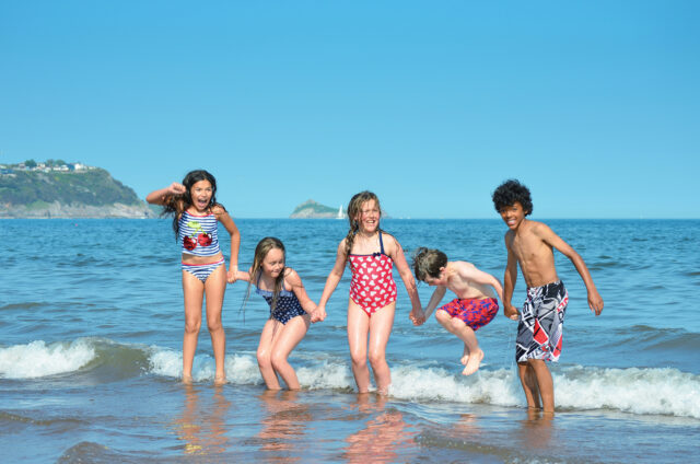 Children at Beach in Torquay